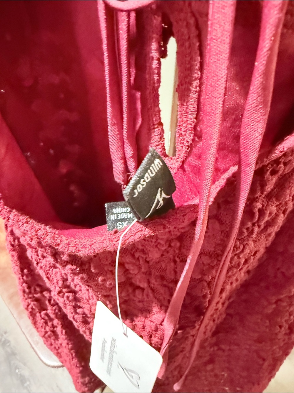Windsor Raspberry Ruffle Textured Mini Dress - Picture 5 of 6